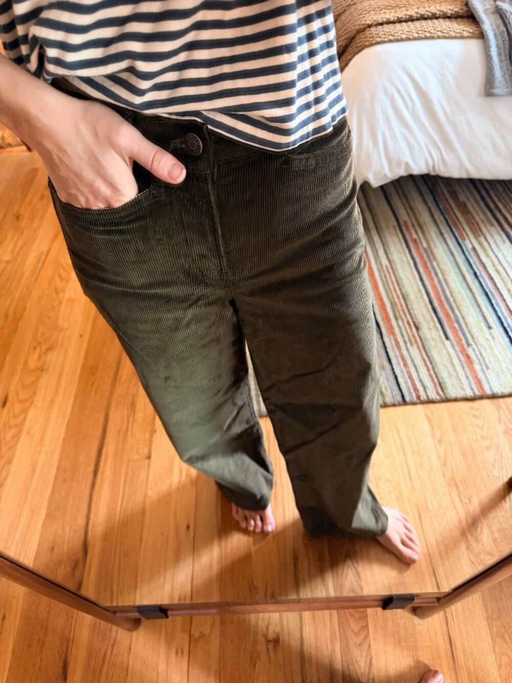 Women's Madewell Corduroy Emmett Wide-Leg Pant in 23P